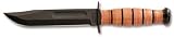 USN Fighting/Utility Knife, Leather Handle, Plastic Sheath