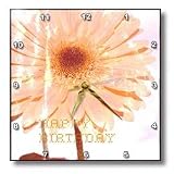 Vintage Pink Gerbera Daisy Birthday Flowers Flower Photography - 10x10 Wall Clock