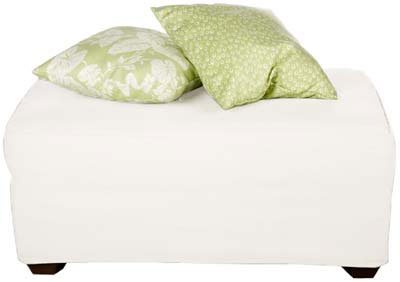 Ottoman Slipcover Large - Canvas Soft Weave - Birch