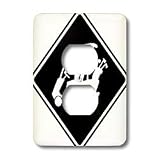 Mark Grace SCREAMNJIMMY Golf - DUDE CART black diamond 2 - Light Switch Covers - 2 plug outlet cover