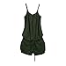 Womens Solid Sleeveless Tank Playsuit Jumpsuit with Straps Fits US 4-6