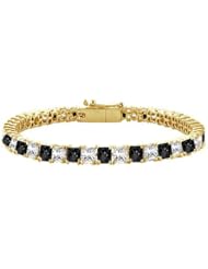 Black and White Diamond Tennis Bracelet with 7CT Diamonds
