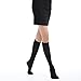 Fytto 1007 Women’s Compression Socks – Stylish, Lightweight & Breathable 15-20mmHg Flight Stockings – Professional Support for Business & Travel, Classic, Black, Small