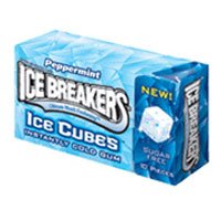 Ice Breakers Ice Cubes Instantly Cold Gum, Peppermint - 0.81 Oz, 8 Packs/Box
