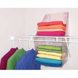 Clothing Organizer and Dividers - Slide 'N' Stax (Clear) (12H x 12W x 12D) by American Innotek, Inc.