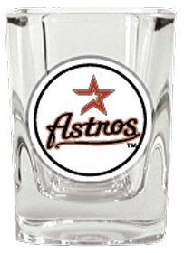 Houston Astros Square Shot Glass Feature A Photo Quality Domed Team Logo