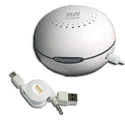 Grandmax Mini Tweakers Portable Palm-Size Speakers for iPod / Mp3 Players & Laptops (White)