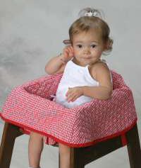 BuggyBag High Chair Cover in Pink and White Check