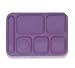 Food Service Rectangular Compartment Lunch Tray, 6 Compartment, Left-Handed, Peacock Blue