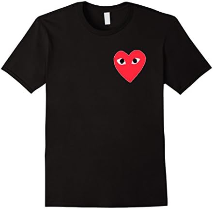 Men's COMME 2016 DES tee GARCONS PLAY Heart shirt Medium Black