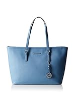 Michael Kors Bolso shopping Jet Set Travel Medium Saffiano Tote (Cielo)