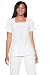 31ewMrn ynL. SL75  Skechers Scrubs White Square Neck Fashion Scrub Top S