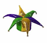 Mardi Gras Glitz 'N Gleam Jester Hat Pgk/12