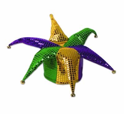 Mardi Gras Glitz N Jester Hat