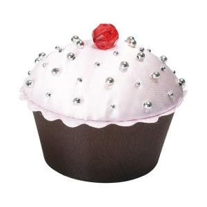 Boite a bijoux gateau fraise argent gris