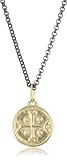 Erica Molinari "Renaissance" 14k Double Cross Charm Necklace