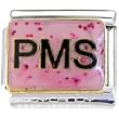 Pink Glitter Pms Itlaian Charm