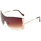 Jessica Simpson Womens J474 GLD Shield Sunglas