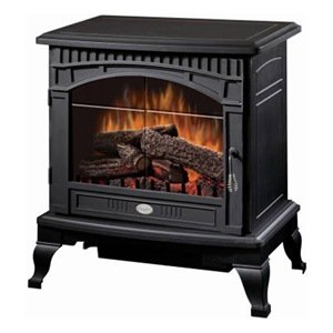 Dimplex Electraflame Lincoln Compact Free Standing Stove Heater in Black