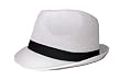 New White Tweed Classic Cuban Fedora Fashion Hats