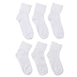 Merona&reg; Turn Cuff Socks 6 Pk White One Size 9-11