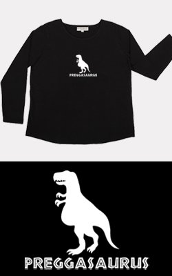Preggasaurus Novelty Maternity Shirt