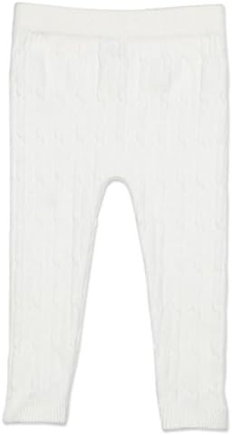 cable cotton infant leggings - winter white,6-12m