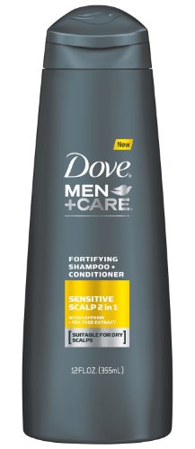 Dove Men+Care Fortifying 2 in 1 Shampoo + Conditioner, Sensitive Scalp with Caffeine, 12 oz Dove Men+Care Fortifying 2 in 1 Shampoo + Conditioner, Sensitive Scalp with Caffeine, 12 oz