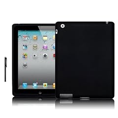 APPLE IPAD 2 SILIKON SKIN CASE SCHUTZHUELLE IN SCHWARZ + STYLUS STIFT