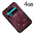 Sandisk Sansa Clip Clip+ Plus 4GB MP3 Player with microSD microSDHC Slot - Red