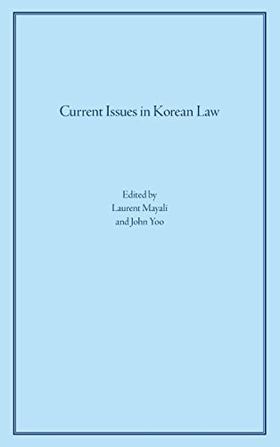 Current Issues in Korean Law