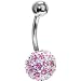 Jewelry : Passion Pink CRYSTAL TIFFANY BALL Belly Ring
