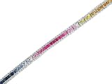 14K Rainbow Sapphire & Diamond Bracelet