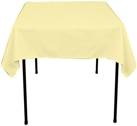All Linens light Yellow 53"x53" Square Tablecloth for Restaurant, Wedding, Baby Shower, Banquet all Events