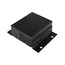 IWI Steel Face Rubber Dock Bumper, Rectangular, Laminated, Horizontal Mount, 4 Holes, 12" Length, 24" Width, 4" Depth