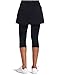 Skirt Sports Women's Lotta Breeze Capri Skirt - Skirt with Moisture-Wicking Capri Leggings, Black, XL