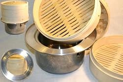 Bamboo Steamer with Adapter