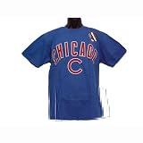 MLB Chicago Cubs Print Applique Team Color Crew Neck T-Shirt
