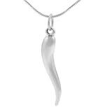 Sterling Silver Italian Horn Pendant