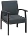 Deluxe Mahogany Finish Guest Chair with Grade B Pivot Pattern Fabric, Garnet/Salsa