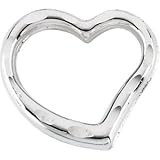 14K White Gold Child Heart Pendant & Chain