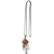 Preciozzo Pendentif en r�sine Ambre et Zirconium sur une chaine torsad�e de 60 cm