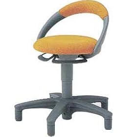 【クリックで詳細表示】ITOKI サポートスツール1101(背付/アジャスター脚) ソフトイエロー