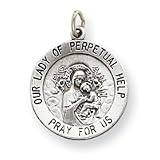 Sterling Silver Our Lady Of Perpetual Help Medal Charm