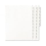 Allstate-Style Legal Index Dividers, 25-Tab, Exhibit A-Z, Letter, White, 26/Pack