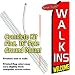 Walk-ins Welcome Feather Banner Flag Kit (Flag, Pole, & Ground Mt)