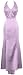 Bridal Satin Beaded Halter Gown Holiday Wedding Dress, M, Lavender