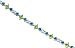 Unique Styling 10.25 carats total weight Princess & Round Cut Peridot London Blue Topaz Bracelet in Sterling Silver
