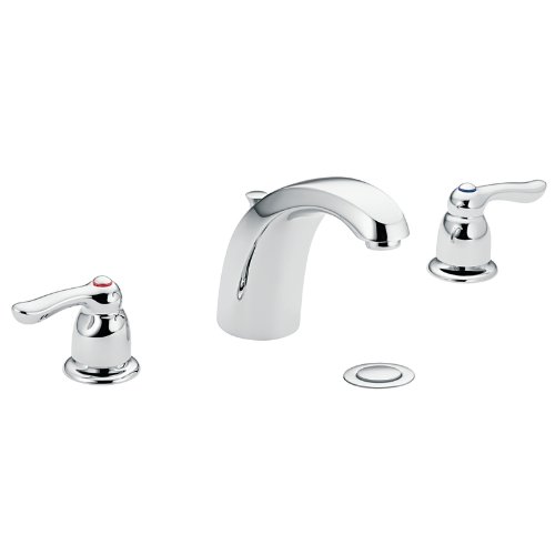 Moen 4945 Chateau Two-Handle Low Arc Bathroom Faucet, Chrome