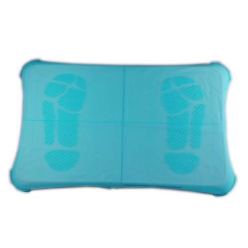 BPC Brand Light Blue Color Silicone Skin with Perforated Footprints Padding for Nintendo WII FIT WIIFIT